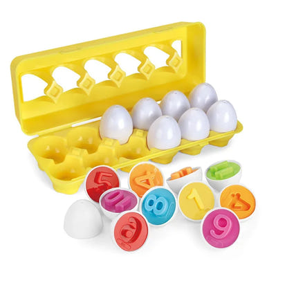Montessori Smart Eggs Toy Baby Matching Puzzle Games Shape Sorter Educational Learning Toys For Children 2 3Y Kids Easter Gift
