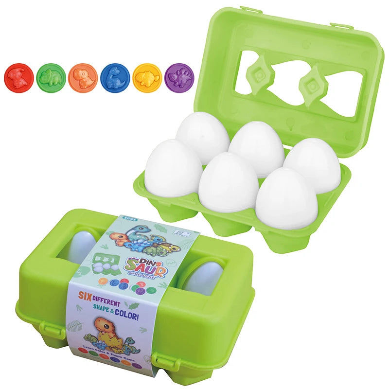 Montessori Smart Eggs Toy Baby Matching Puzzle Games Shape Sorter Educational Learning Toys For Children 2 3Y Kids Easter Gift