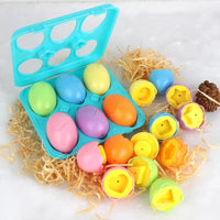 Montessori Smart Eggs Toy Baby Matching Puzzle Games Shape Sorter Educational Learning Toys For Children 2 3Y Kids Easter Gift