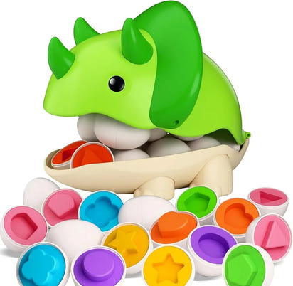 Montessori Smart Eggs Toy Baby Matching Puzzle Games Shape Sorter Educational Learning Toys For Children 2 3Y Kids Easter Gift