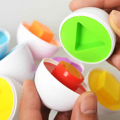 Montessori Smart Eggs Toy Baby Matching Puzzle Games Shape Sorter Educational Learning Toys For Children 2 3Y Kids Easter Gift