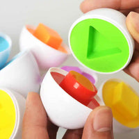 Montessori Smart Eggs Toy Baby Matching Puzzle Games Shape Sorter Educational Learning Toys For Children 2 3Y Kids Easter Gift
