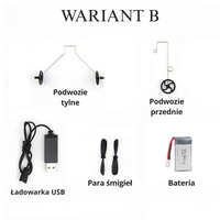 FX620 SU35 - Bateria/Ładowarka USB/Podwozie/Śmigła/Zderzak