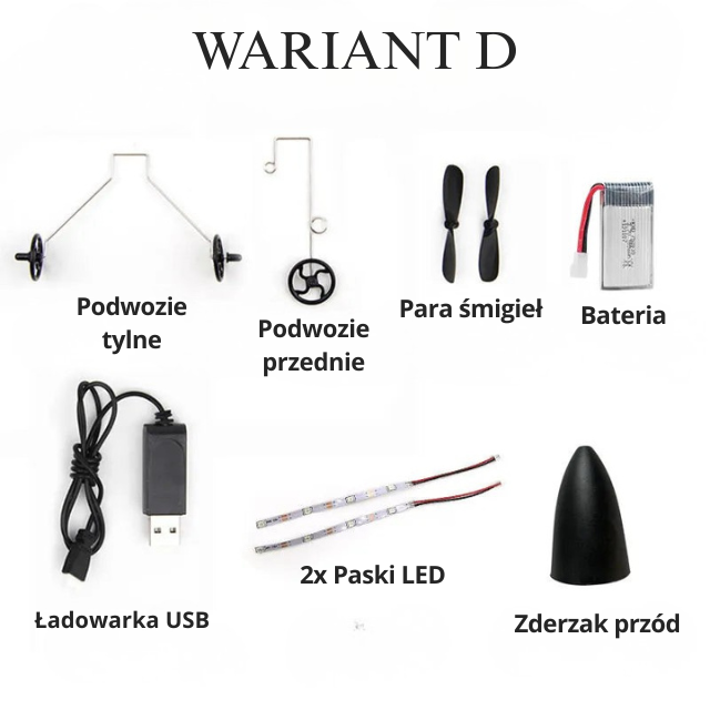 FX620 SU35 - Bateria/Ładowarka USB/Podwozie/Śmigła/Zderzak