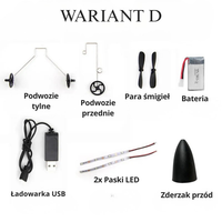 FX620 SU35 - Bateria/Ładowarka USB/Podwozie/Śmigła/Zderzak